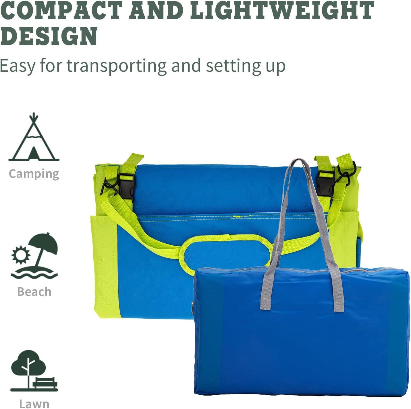 image:imageSunnyFeel Portable Beach Lounge Chair Backpack Reclining Beach Mat Chairs for Adults Lightweight with Storage Pouch for CampLawnOutdoorTravelPicnicBBQ Foldable Camping Sand Chairs