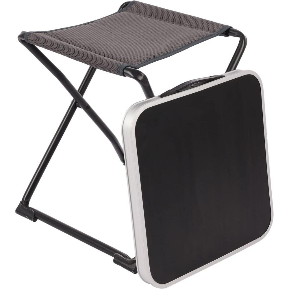 image:imageSUNNYFEEL Outdoor Folding Table Lightweight Mesh Compact Camping Table Roll Up Top 2 People Portable Camp Tables with Carry Bag for PicnicCookingBeachTravelBBQ3 in 1black1set