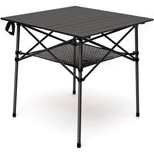 image:imageSUNNYFEEL Aluminum Folding Table for Camping Lightweight Roll Up Top Portable Camp Tables with Carry Bag for Outdoor Picnic Square BrownXlbrown1set