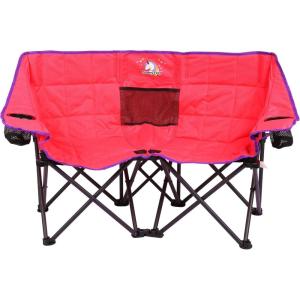 image:imageSUNNYFEEL Kids Folding Double Camping Chair Portable Kids Camping Chairs 2 Seat Chair Blue Padded Foldable Lawn Chairs with Cup Holder for BeachOutdoorTravelPicnic Foldable Camp Chairs 2 PersonPink