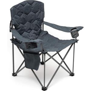 image:imageSUNNYFEEL XXL Oversized Camping Chair Heavy Duty 500 LBS for Big Tall People Above 64 Padded Portable Folding Sports Lawn Chairs with Armrest Cup Holder amp Pocket for OutdoorTravelPicnicCampGray500lbs1pc