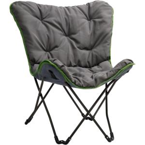 image:imageSunnyFeel Oversized XL Padded Camping Chair Outdoor Butterfly Chair Portable Folding Large Camp Lounge Chairs Padded Living Room Indoor Chairs Lawn Chairs for BeachTailgatingSport EventsPicnicGrey Green